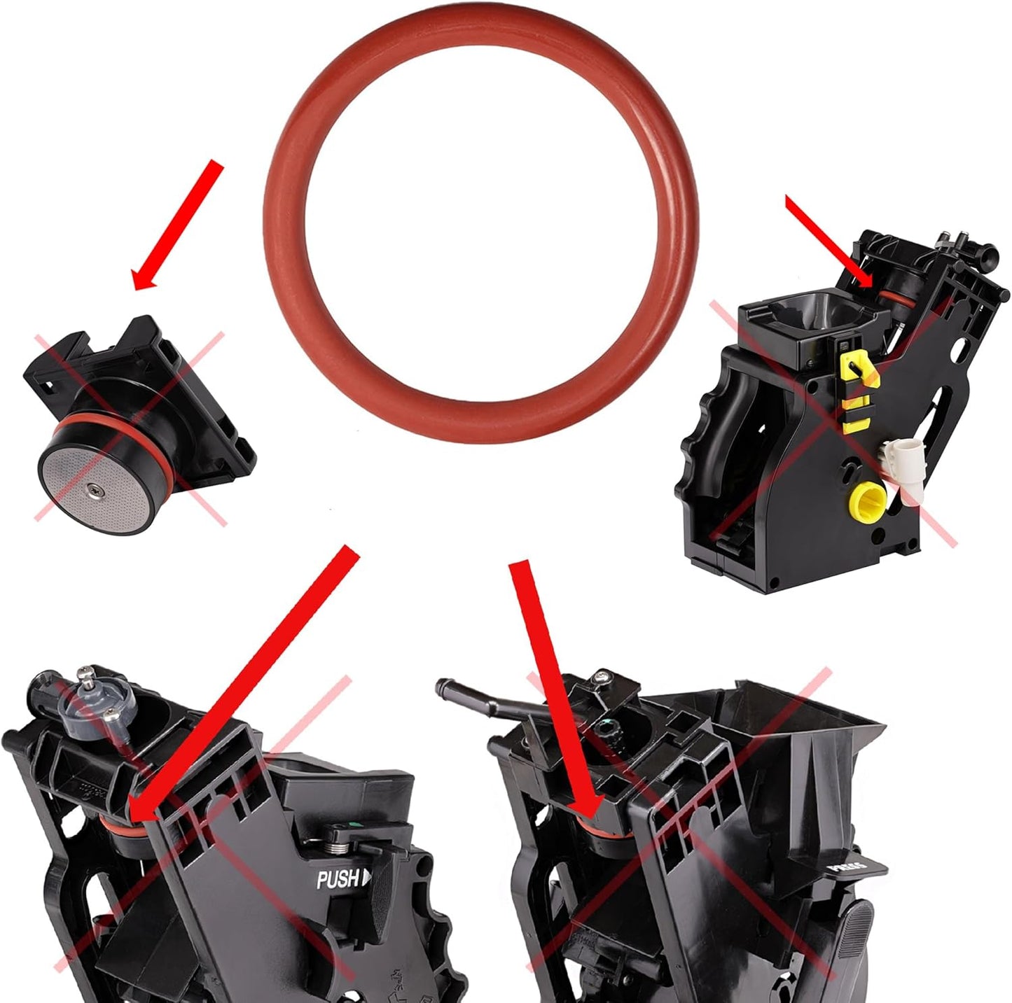 Dichtung Wartungssatz O-Ring Set für für Philips Saeco Gaggia Spidem, Set-10 + 6g Tube + Pinsel + Hakensatz