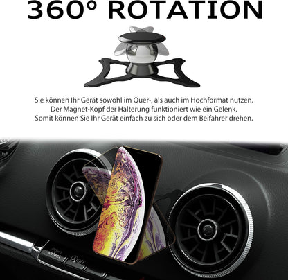 Magnetische Handyhalterung, Audi A3/S3/RS3 Schwarz