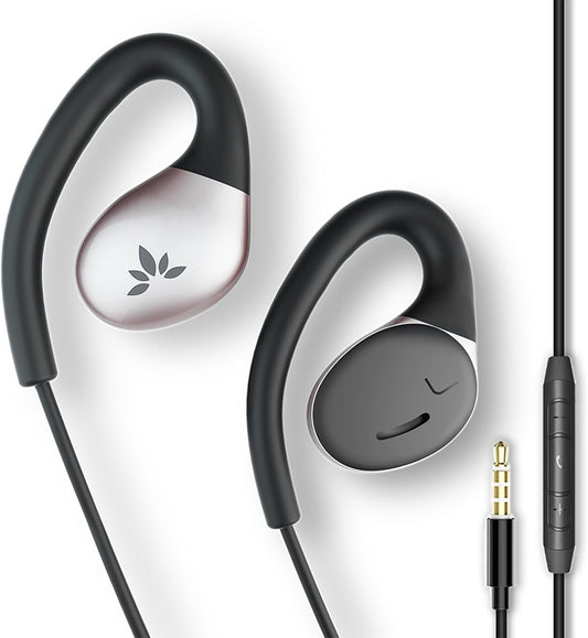 Open-Ear Kopfhörer mit Mikrofon, AUX 3,5mm Schwarz