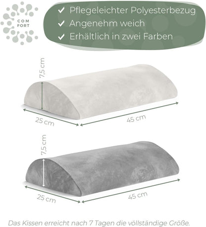 Ergonomisches Lendenwirbelkissen für Bett & Sofa, Weiss