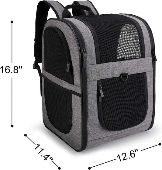 Haustier Rucksack, Grau