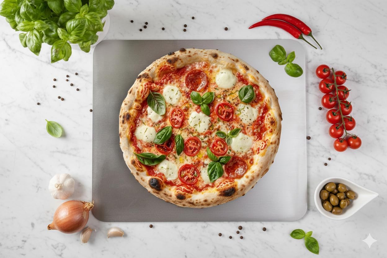 Pizzabackstahl für Ofen & Grill