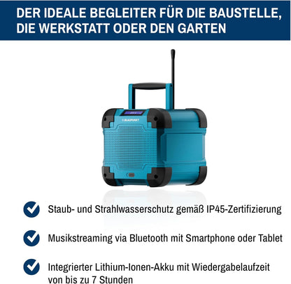 BSR 40 Baustellen-Radio mit Bluetooth & Akku, BSR 40