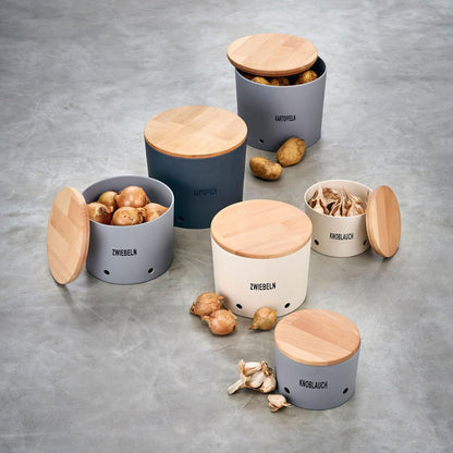Vorratstöpfe-Set, Anthrazit