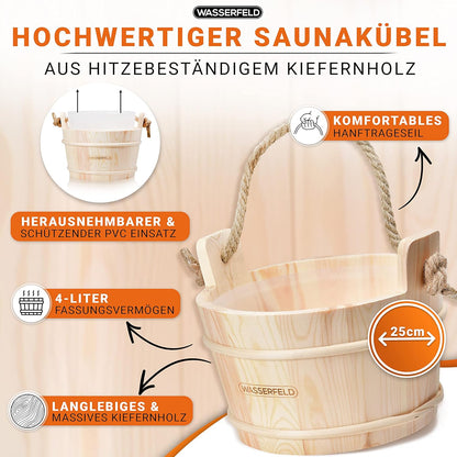 Saunaeimer-Set, 4 Liter