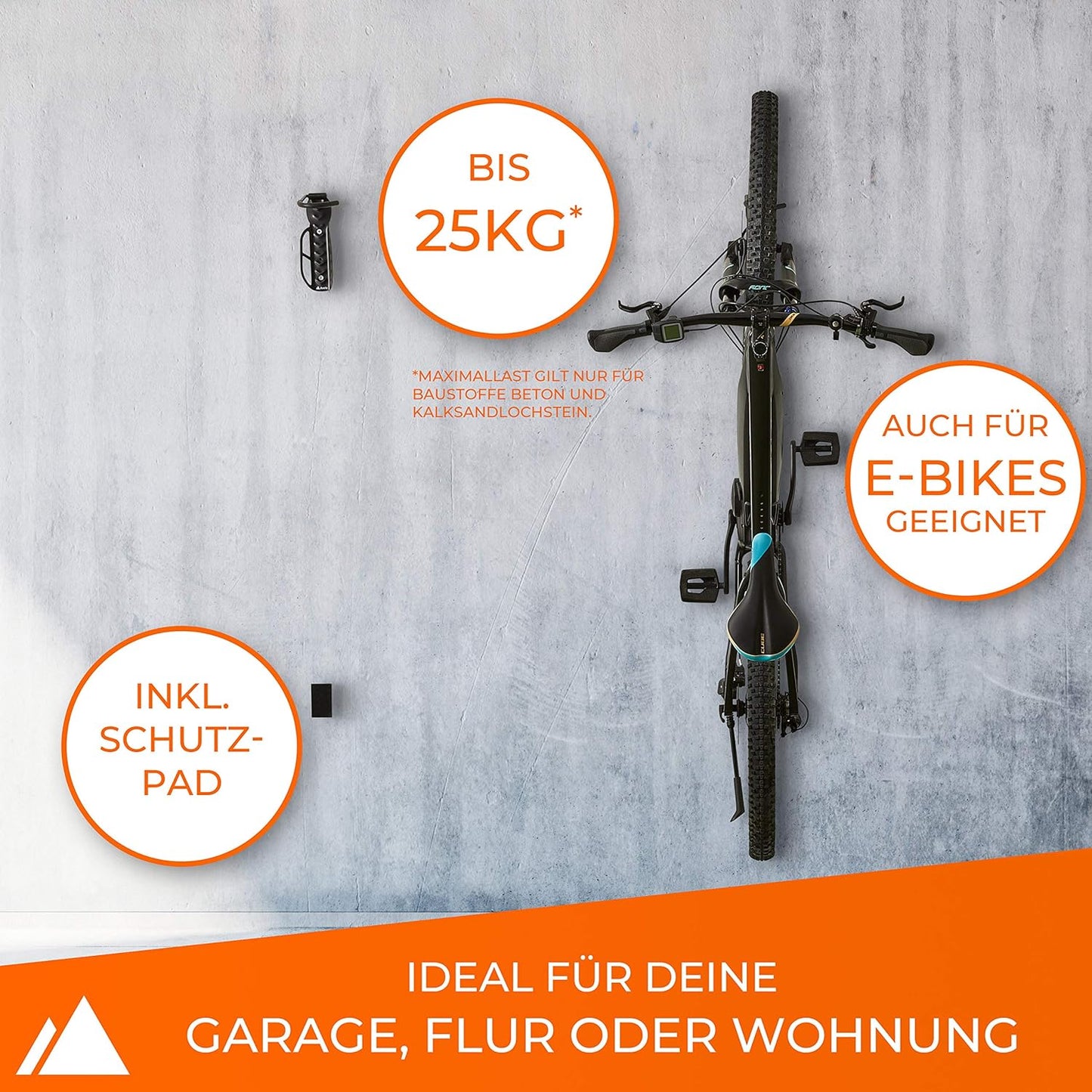 Velo Wandhalterung, Schwarz