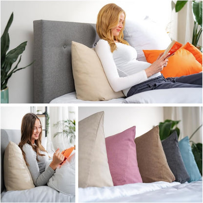 Keilkissen für Rücken und Sofa (70 cm breit), Dunkelgrau 70 x 40 x 20 cm