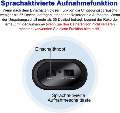 Digitaler Audiorecorder mit Sprachaktivierung