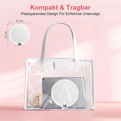 Kosmetikspiegel mit Beleuchtung, 360° Drehbar