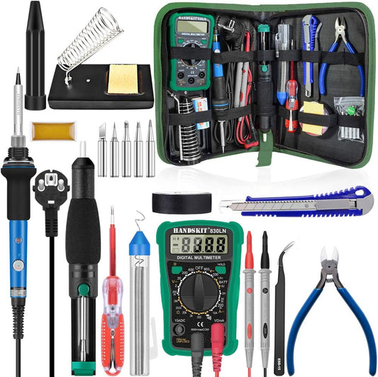 12-teiliges Lötkolben Set mit Multimeter