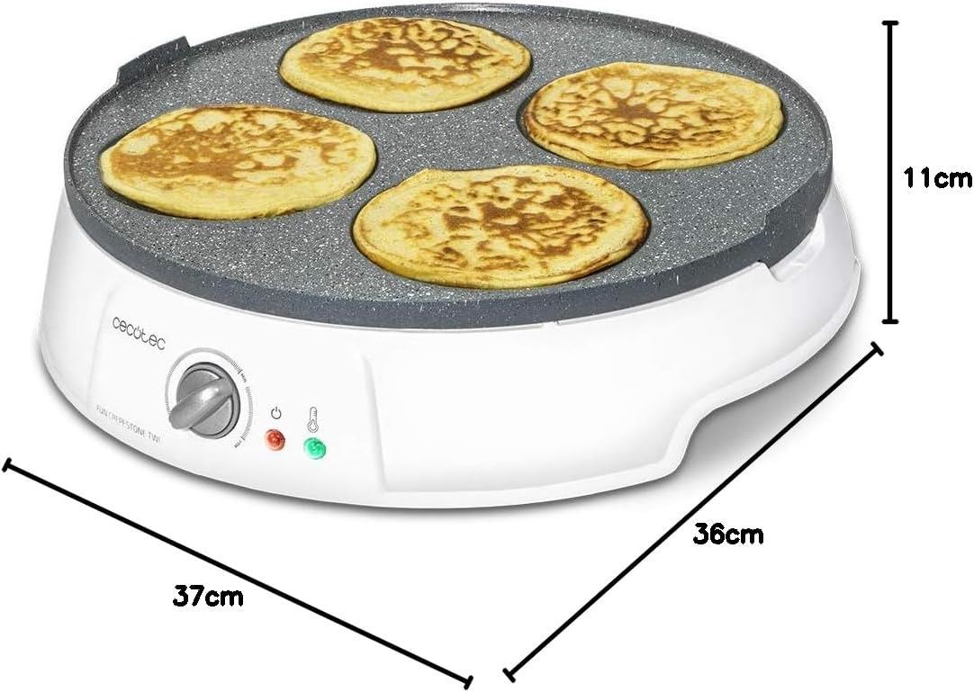 CrepeStone Twin, 1200W | Umkehrbare Platten