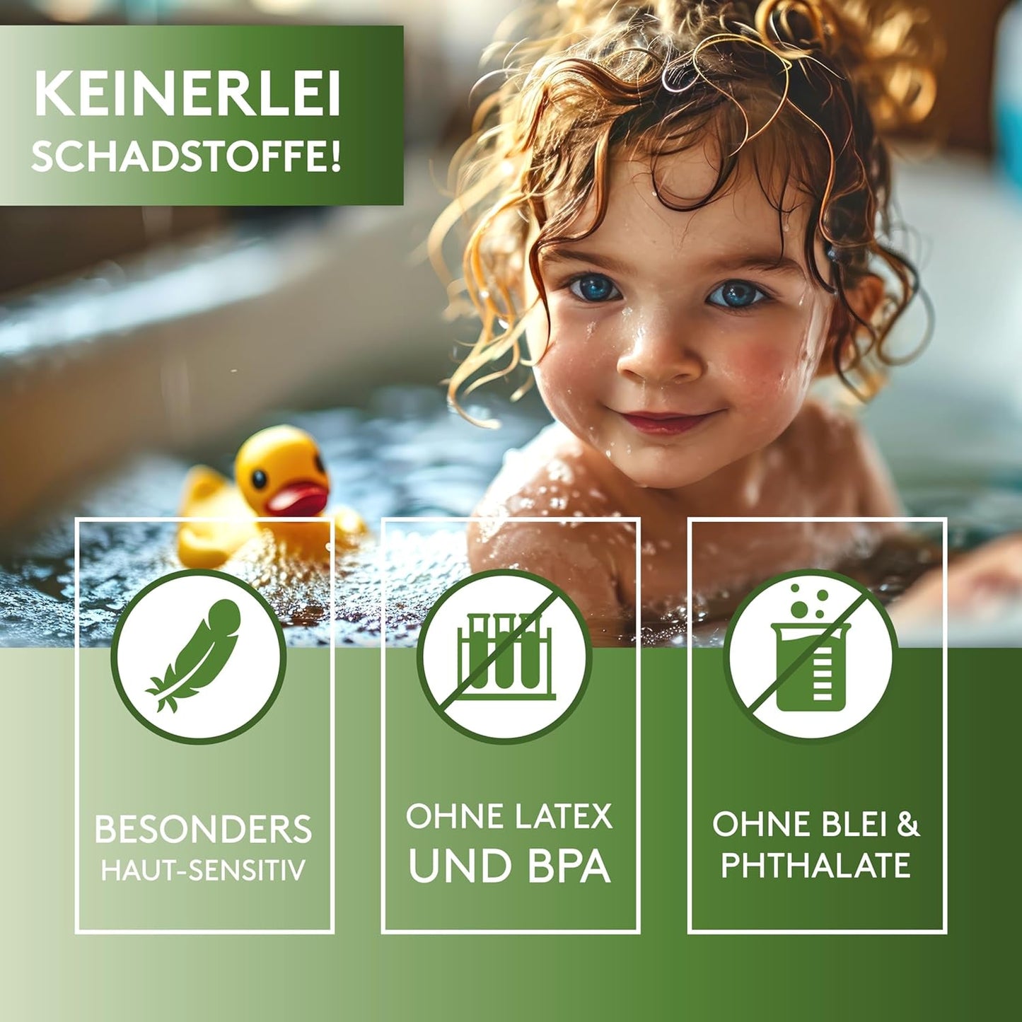 Antirutsch-Badewannenmatte für Kinder, Z 2 Kinder Wal Welle 100 x 40 cm (Rechteckig)