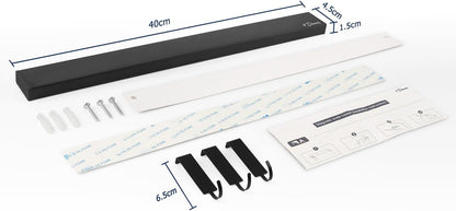 Magnetische Messerleiste, Schwarz 40 cm
