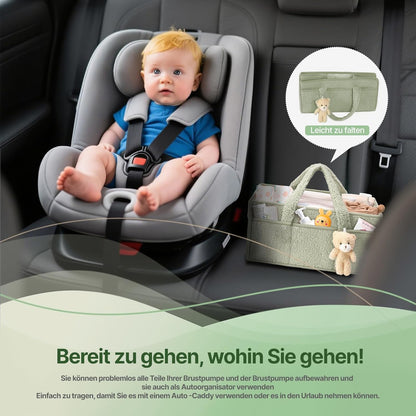 Baby-Windel-Caddy Organizer für Wickeltisch, Grün
