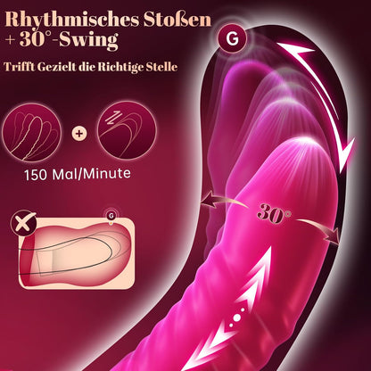 Vibratorenset mit Swing- und Stossfunktion, Rosarot unisize