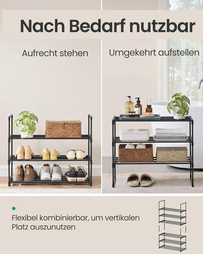 Schuhregal mit 3 Ebenen, 3 Ebenen (68B cm)