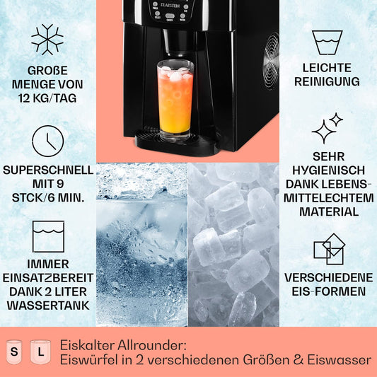 Eiswürfelmaschine, Farbe: Schwarz