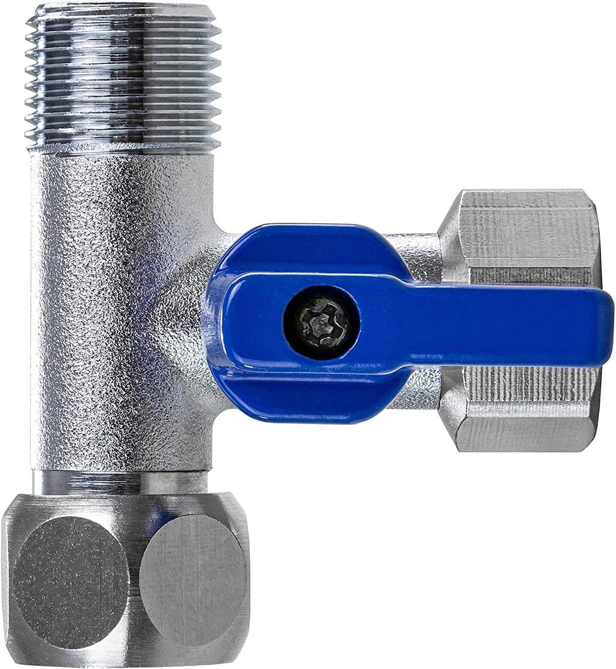 Absperrventil T-Stück Adapter für Wasserfilter, 3/8 AG x 3/8 AG x 3/8 ÜM