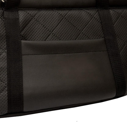 Tragetasche für Haustiere bis 12 kg, L Schwarz (Kunstleder)