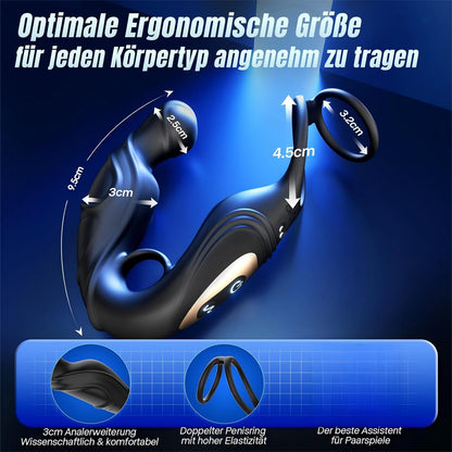 Prostata-Stimulator mit 360° Dehnung & 9 Vibrationsmodi