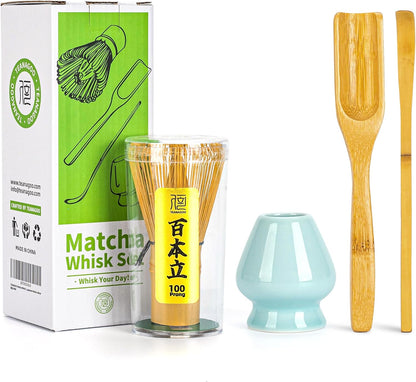 Matcha-Zubehör-Set, Celadon-blau
