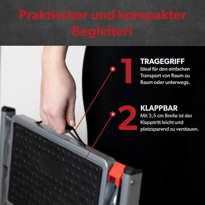 Klapptritt mit 2 Stufen, 2-stufig Anthrazit