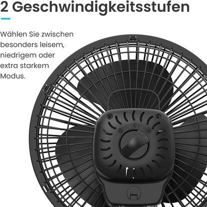 Mini-Ventilator mit Clip, Schwarz
