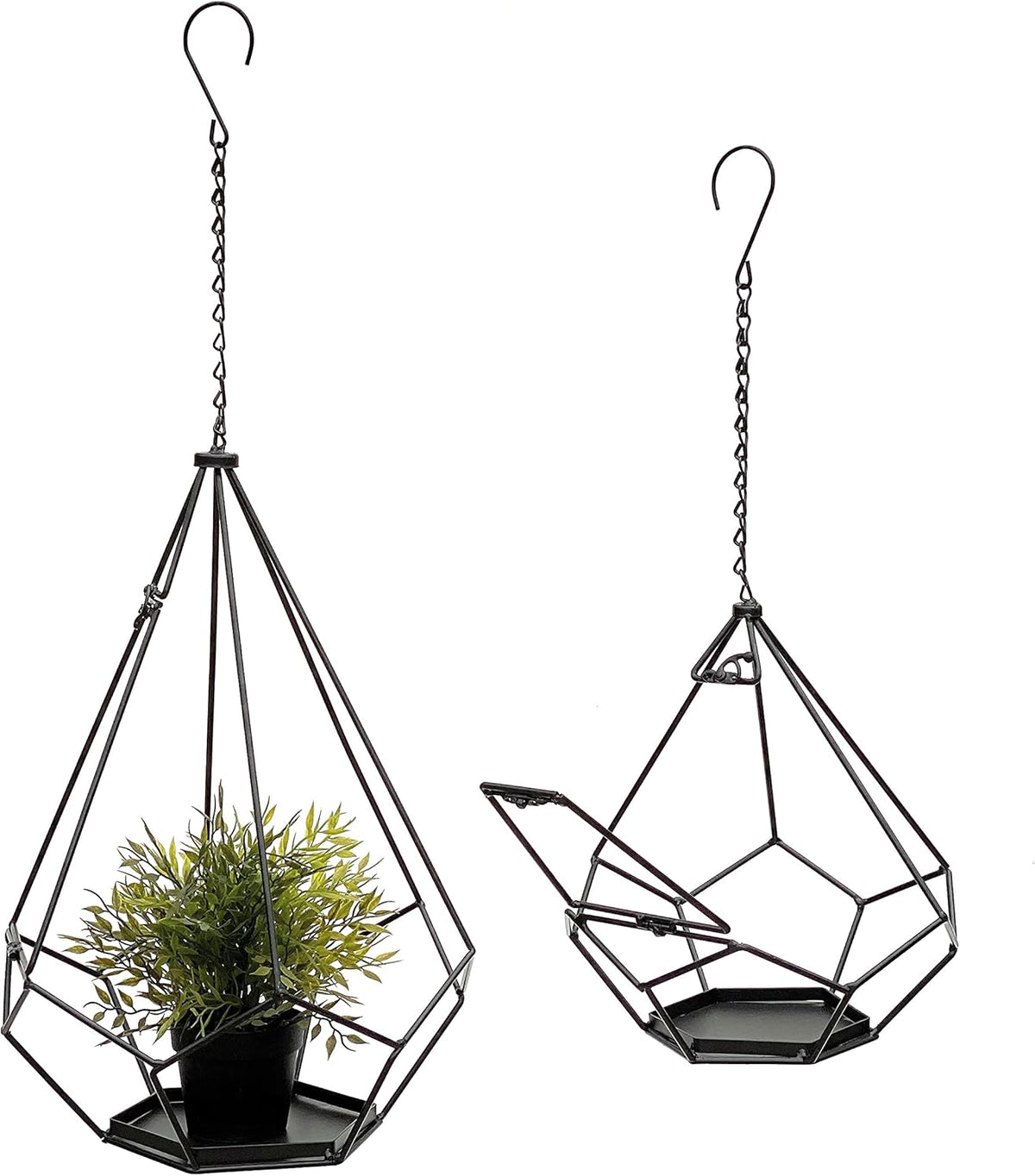 2-teiliges Blumenampel-Set, 6-eckig, 96075