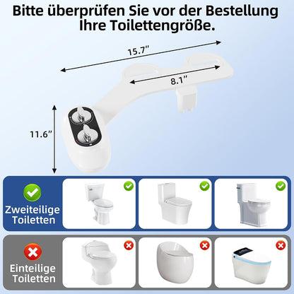 Ultra-Slim Bidet-Aufsatz mit Selbstreinigung, Hot & Cold Bidet