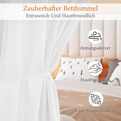 2er-Set Hausbett-Himmel für Kinderzimmer