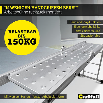 Arbeitsplattform für Mehrzweckleiter  CF-104A, Plattform 4x3 Sprossen