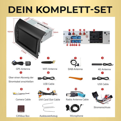 AFI74-L2 Android 14 Autoradio mit Navigation für Fiat Ducato, Citroën Jumper & Peugeot Boxer, AFI74-L2
