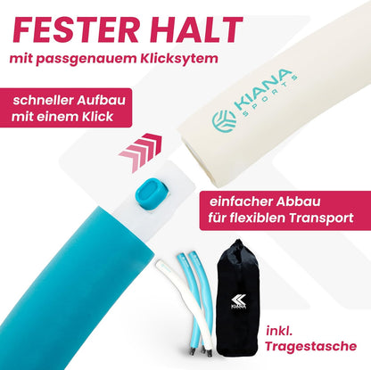 Hula Hoop Reifen mit Übungsplan, 1,2 kg - Türkis