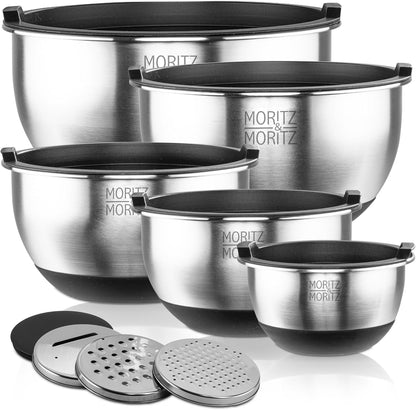 Rührschüssel-Set mit Reibeinsätzen