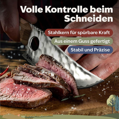 Damastmesser Kochmesser, V1: 62±2 Hrc