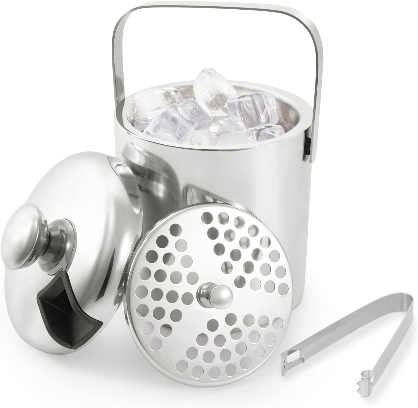 Eiswürfelbehälter mit Deckel und Zange, 1.3L