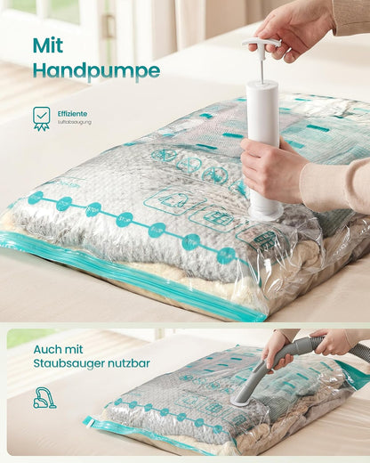 12er-Pack Vakuumbeutel-Set für Kleidung, 12 Beutel (3S+3M+3L+3J)