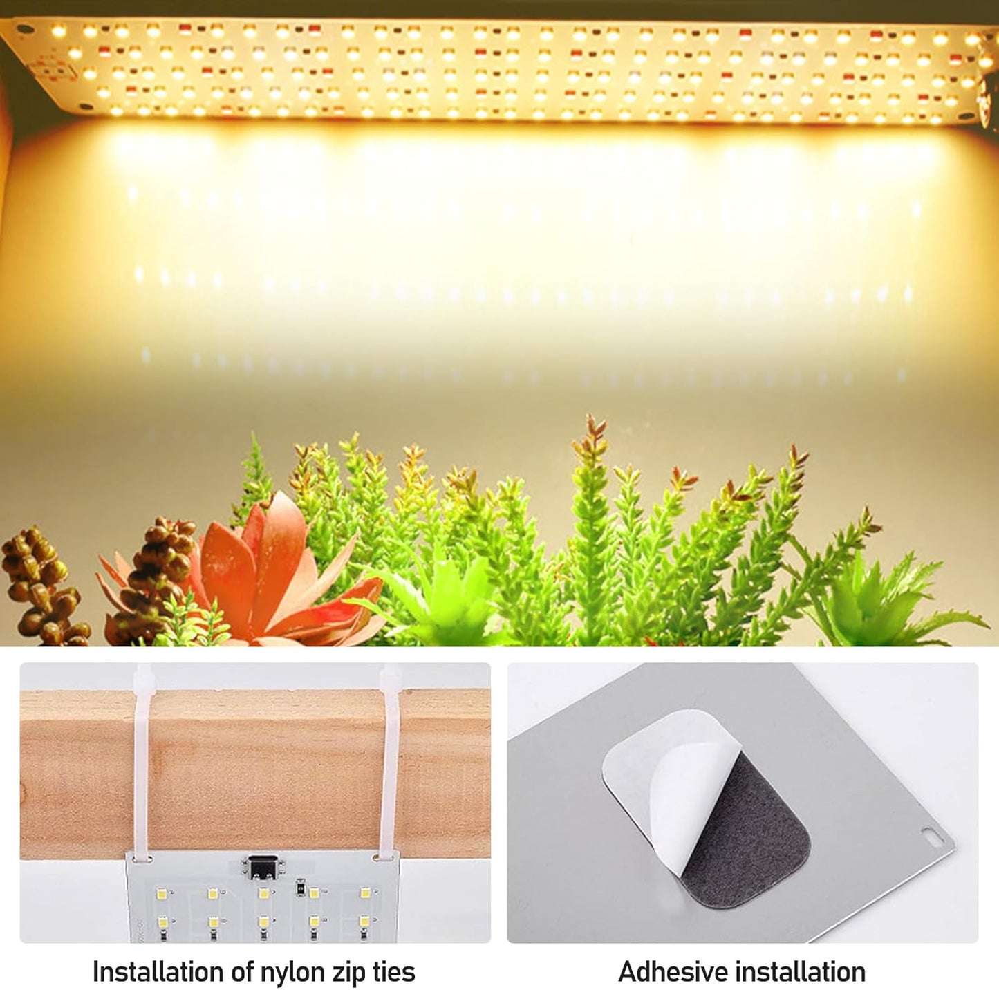 LED Pflanzenlampe mit Timer und Farbmodi, 4 Panels, 540LEDs