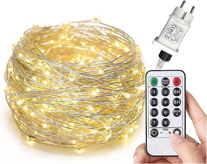 LED-Lichterkette, 300LED|Warmweiss 8 Modi Timer Dimmbar