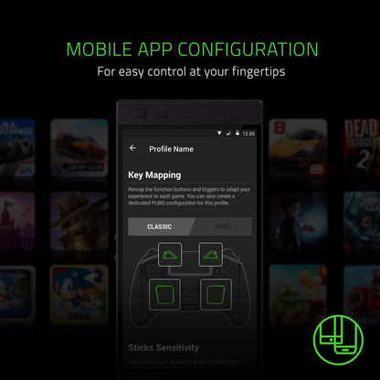 Raiju Mobiler Gaming-Controller für Android mit Smartphone Halterung, Raiju Mobile