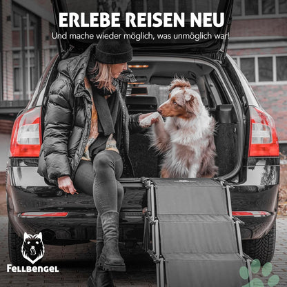 Klappbare Hundetreppe, 4 Stufen Schwarz