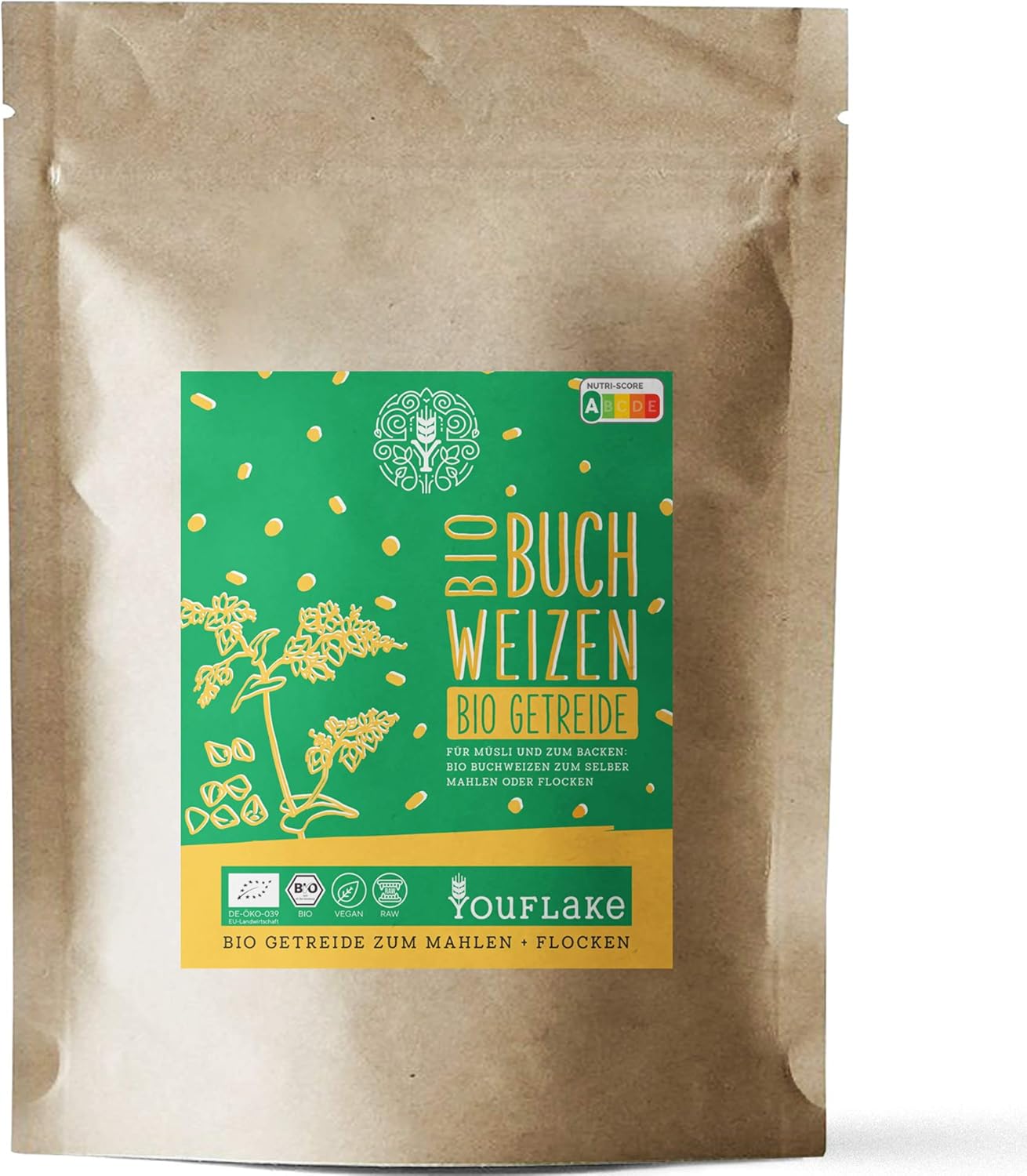Mahlaufsatz für KitchenAid mit 2.5 kg Bio Buchweizen, Mockmill Mahlaufsatz + 2,5 kg Bio Buchweizen
