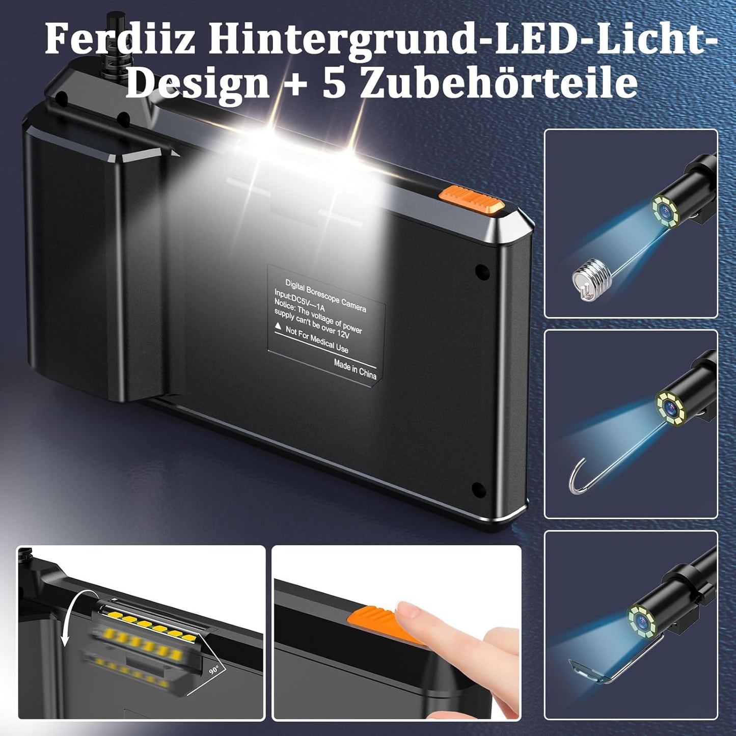 1080P HD Endoskopkamera P430-10M mit 4,3-Zoll-Bildschirm, P430-10M-Single Lens