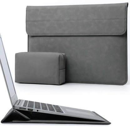 Laptop-Hülle mit Standfunktion, 13 Zoll Dunkelgrau