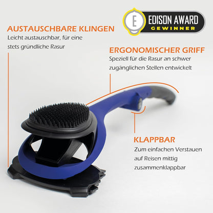 Ergonomischer Rückenrasierer 2.0 Elite mit Ersatzklingen