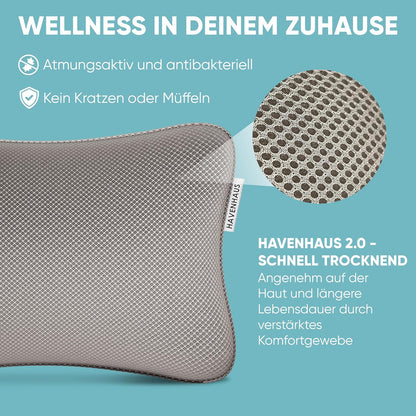 Badewannenkissen mit Saugnäpfen, schnelltrocknend, klein Grau