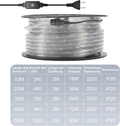 LED-Lichterschlauch, Blau 10m