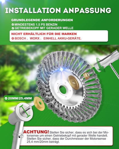 Unkrautbürste für Freischneider, 38 Stränge