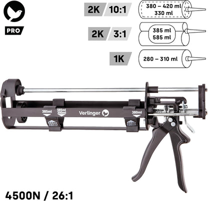 Kartuschenpresse für Epoxidkleber 2K, 4500N(26:1) Multitasking
