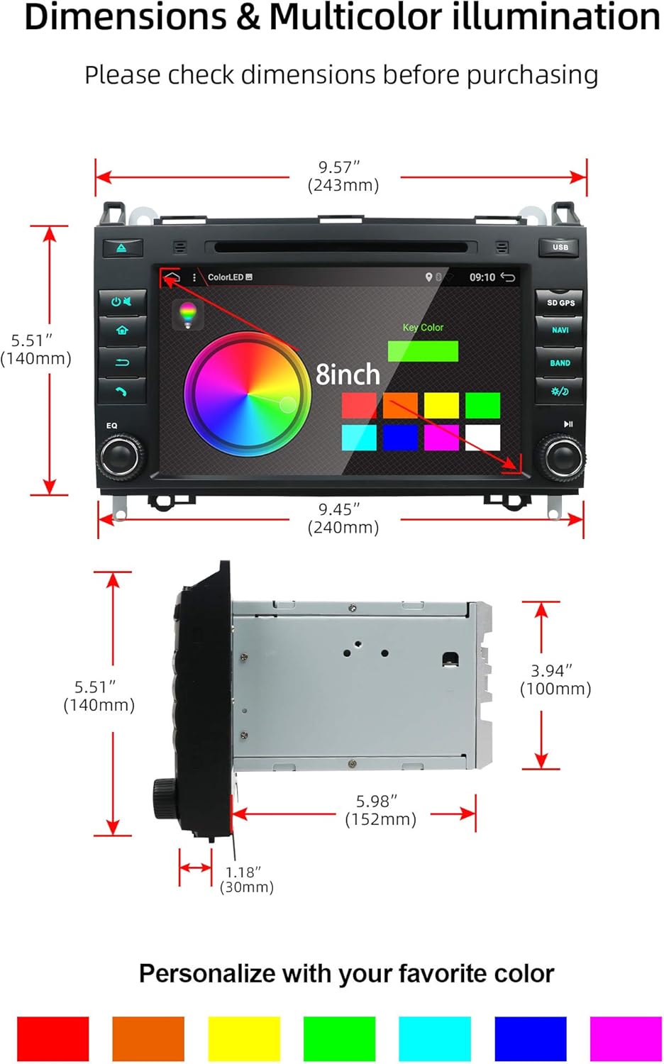 Android 10 Autoradio für Mercedes Benz Viano/Sprinter